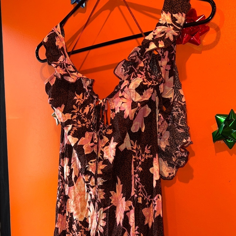 Intimately Free People Floral Ruffle Women's Maxi Dress - Picture 2 of 8